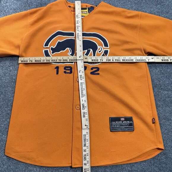 Vtg Ecko Unltd Jersey Shirt Men’s Extra Large Orange Hockey #72 Rhino Skater XL - Picture 9 of 16